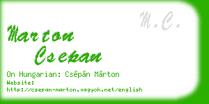 marton csepan business card